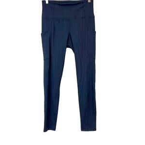 Lukka Lux Women's Side Pocket Ribbed Leggings Blues Size Small EUC